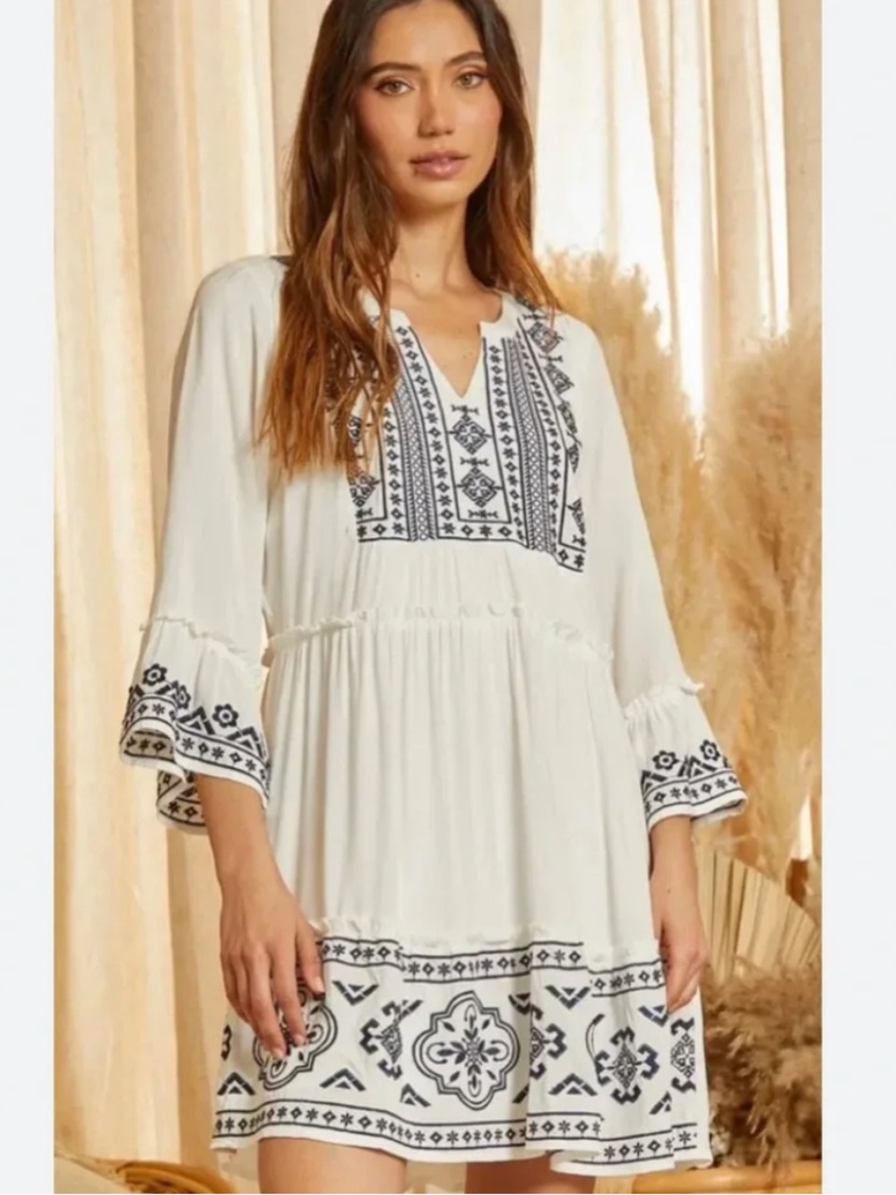 Savanna Jane embroidered minidress
